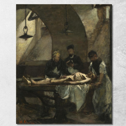 Studio Per Autopsy At The Hôtel-Dieu Henri Gervex hgr34 quadro stampato su tela