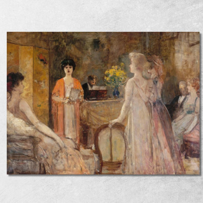 Un Martedì Sera Da Madeleine Lemaire Henri Gervex hgr36 quadro stampato su tela