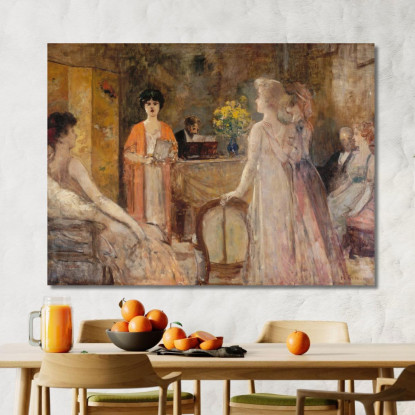 Un Martedì Sera Da Madeleine Lemaire Henri Gervex hgr36 quadro stampato su tela