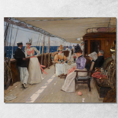 Yachting Nell’Arcipelago Henri Gervex hgr38 quadro stampato su tela