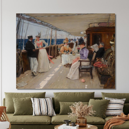 Yachting Nell’Arcipelago Henri Gervex hgr38 quadro stampato su tela