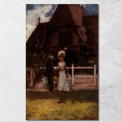 Studio Per L’Ippodromo Di Deauville Henri Gervex hgr42 quadro stampato su tela