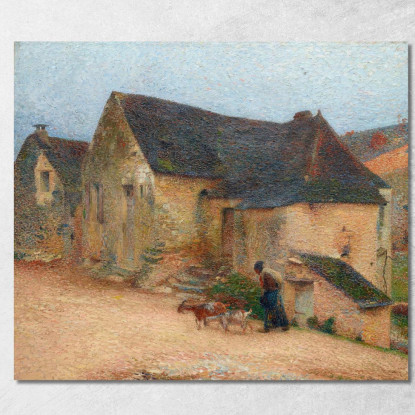 Capraia Davanti A Una Vecchia Casa A Labastide Henri Martin hmt16 quadro stampato su tela