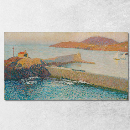 Collioure La Cappella Sulla Diga Henri Martin hmt18 quadro stampato su tela