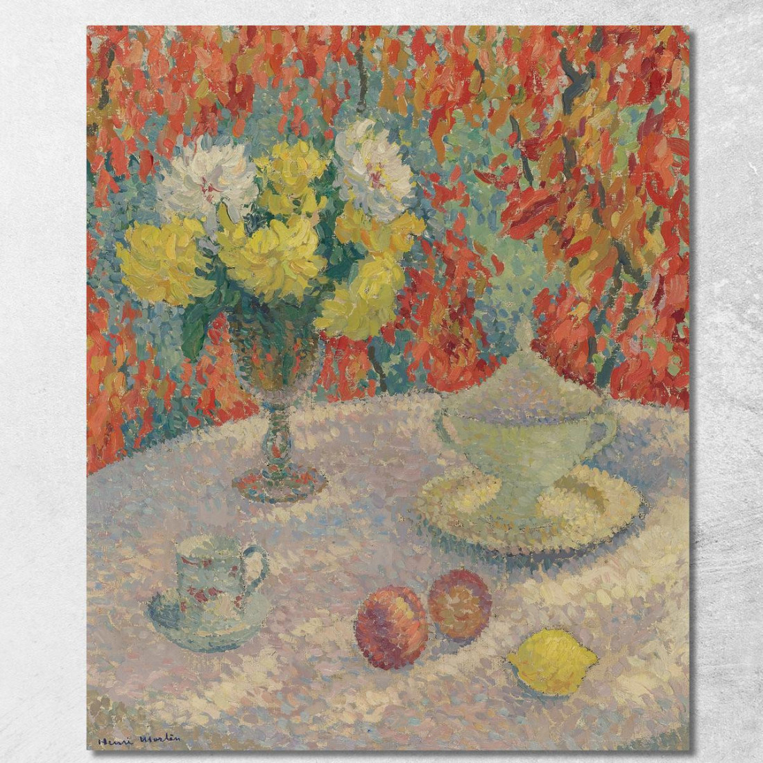 Dalie Al Sole Henri Martin hmt22 quadro stampato su tela