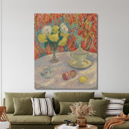 Dalie Al Sole Henri Martin hmt22 quadro stampato su tela