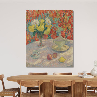 Dalie Al Sole Henri Martin hmt22 quadro stampato su tela