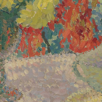 Dalie Al Sole Henri Martin hmt22 quadro stampato su tela