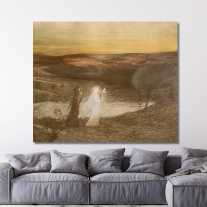 Dante Incontra Beatrice Henri Martin hmt24 quadro stampato su tela