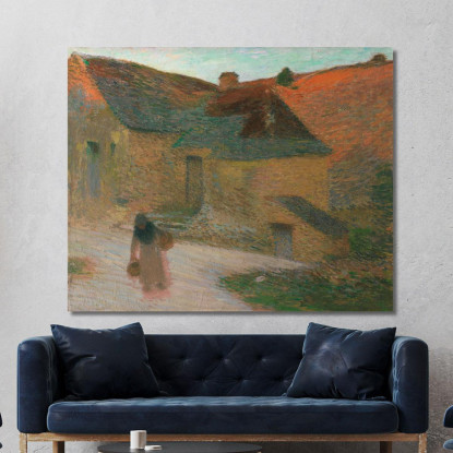 Ultimi Raggi Una Fattoria Nel Lot Henri Martin hmt25 quadro stampato su tela