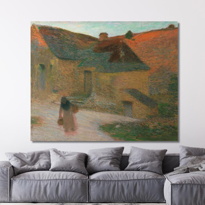 Ultimi Raggi Una Fattoria Nel Lot Henri Martin hmt25 quadro stampato su tela