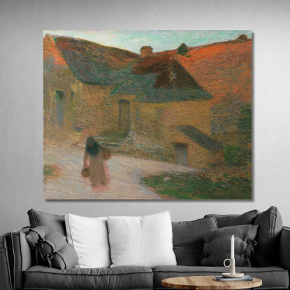 Ultimi Raggi Una Fattoria Nel Lot Henri Martin hmt25 quadro stampato su tela