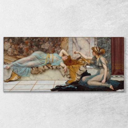 Malizia E Riposo 2 John William Godward jwg52 quadro stampato su tela