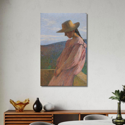 Giovane Ragazza Seduta Henri Martin hmt32 quadro stampato su tela