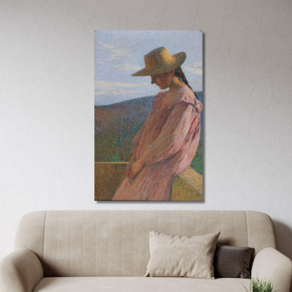 Giovane Ragazza Seduta Henri Martin hmt32 quadro stampato su tela
