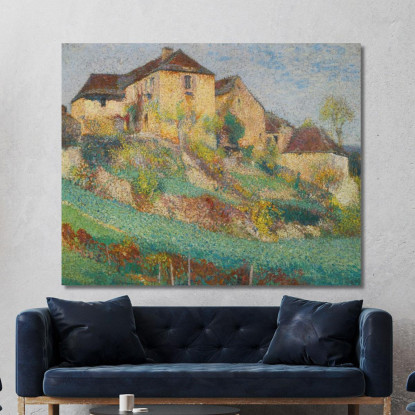 La Grande Casa Della Combe A Labastide-Du-Vert In Estate Henri Martin hmt35 quadro stampato su tela
