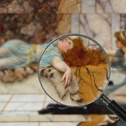 Malizia E Riposo 2 John William Godward jwg52 quadro stampato su tela