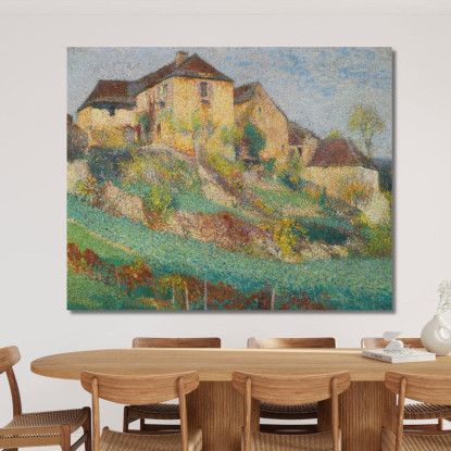 La Grande Casa Della Combe A Labastide-Du-Vert In Estate Henri Martin hmt35 quadro stampato su tela