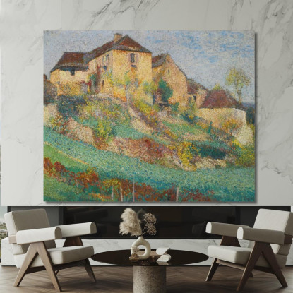 La Grande Casa Della Combe A Labastide-Du-Vert In Estate Henri Martin hmt35 quadro stampato su tela
