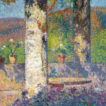 La Pergola Dell'Angolo Nord-Ovest Del Parco Di Marquayrol Henri Martin hmt37 quadro stampato su tela