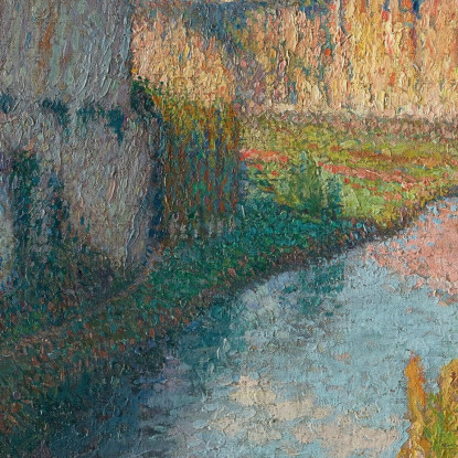 La Valle Del Lot Vicino A Saint-Cirq-Lapopie Henri Martin hmt40 quadro stampato su tela