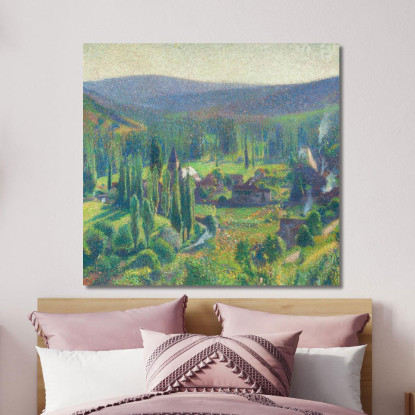 La Valle Del Vert A Labastide-Du-Vert Henri Martin hmt41 quadro stampato su tela