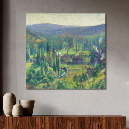 La Valle Del Vert A Labastide-Du-Vert Henri Martin hmt41 quadro stampato su tela