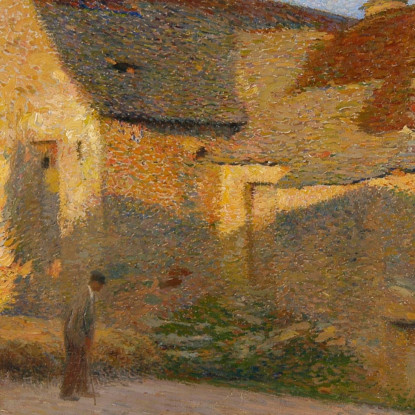 La Vecchia Casa Agli Ultimi Raggi Henri Martin hmt42 quadro stampato su tela