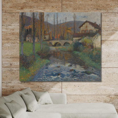 Il Ponte Di Labastide-Du-Vert Henri Martin hmt50 quadro stampato su tela