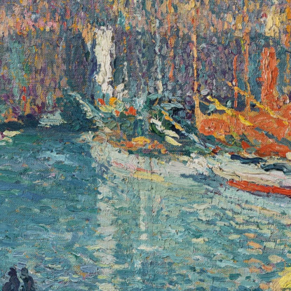 Il Vecchio Porto Di Marsiglia Henri Martin hmt53 quadro stampato su tela