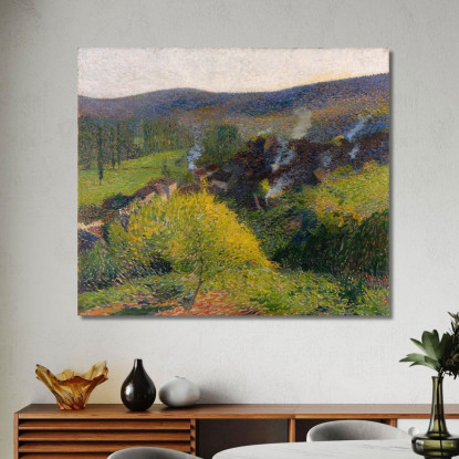 I Casolari Alla Sera Henri Martin hmt54 quadro stampato su tela