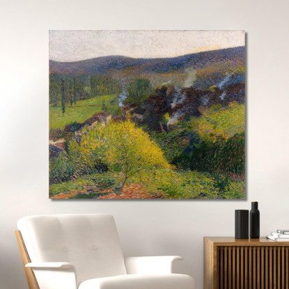 I Casolari Alla Sera Henri Martin hmt54 quadro stampato su tela