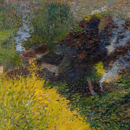 I Casolari Alla Sera Henri Martin hmt54 quadro stampato su tela