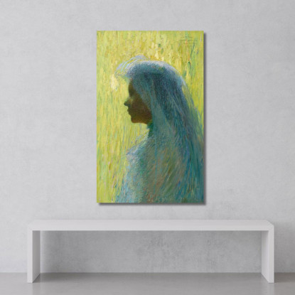 Profilo Con Velo Henri Martin hmt72 quadro stampato su tela