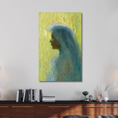 Profilo Con Velo Henri Martin hmt72 quadro stampato su tela