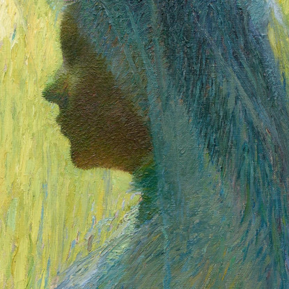 Profilo Con Velo Henri Martin hmt72 quadro stampato su tela