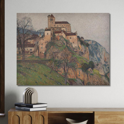 Saint-Cirq-Lapopie Henri Martin hmt75 quadro stampato su tela
