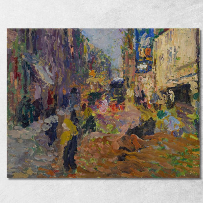 Scena Di Strada Henri Martin hmt76 quadro stampato su tela