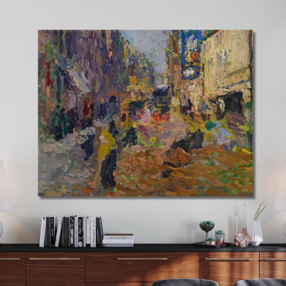 Scena Di Strada Henri Martin hmt76 quadro stampato su tela