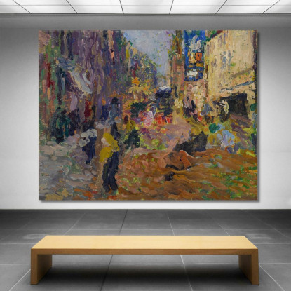 Scena Di Strada Henri Martin hmt76 quadro stampato su tela