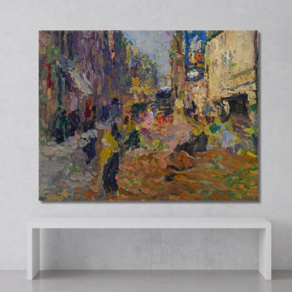Scena Di Strada Henri Martin hmt76 quadro stampato su tela