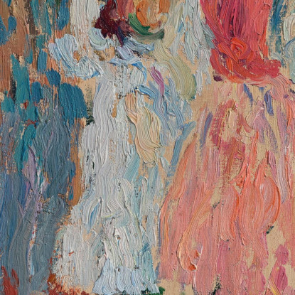 Tre Bambine In Giardino Una Mattina D'Estate Henri Martin hmt79 quadro stampato su tela