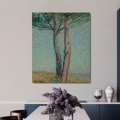 Un Pino Henri Martin hmt81 quadro stampato su tela