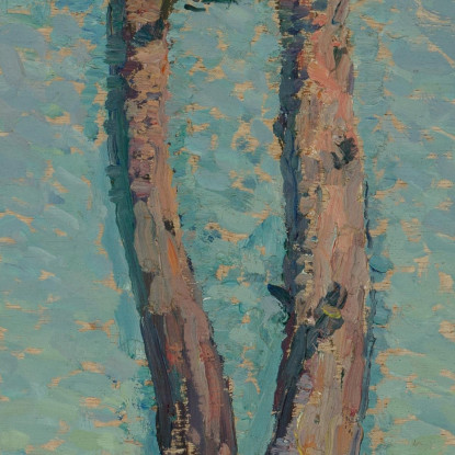 Un Pino Henri Martin hmt81 quadro stampato su tela