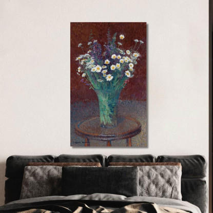 Vaso Di Margherite Henri Martin hmt85 quadro stampato su tela