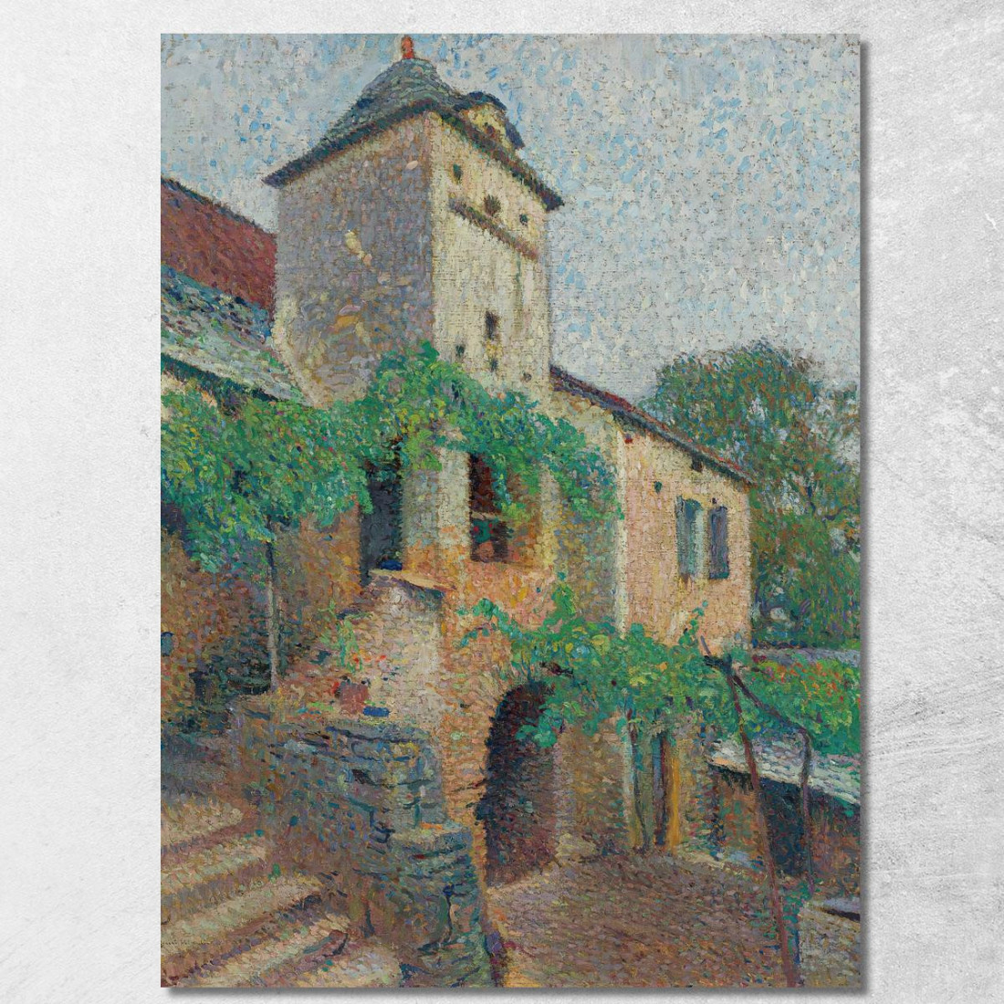 Veduta Di Una Fattoria Con Un Colombario Henri Martin hmt87 quadro stampato su tela