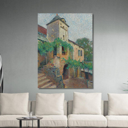 Veduta Di Una Fattoria Con Un Colombario Henri Martin hmt87 quadro stampato su tela