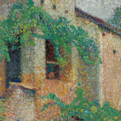 Veduta Di Una Fattoria Con Un Colombario Henri Martin hmt87 quadro stampato su tela