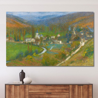 Veduta Generale Di Labastide-Du-Vert Dall’Alto Del Parco Di Marquayrol Henri Martin hmt88 quadro stampato su tela