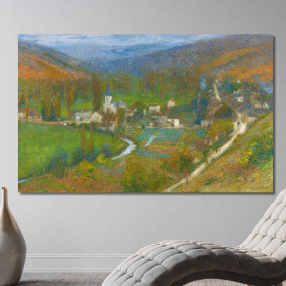 Veduta Generale Di Labastide-Du-Vert Dall’Alto Del Parco Di Marquayrol Henri Martin hmt88 quadro stampato su tela